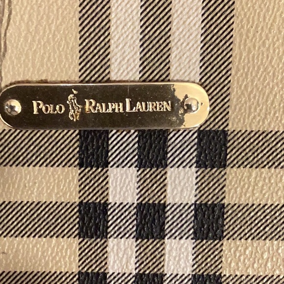 Polo by Ralph Lauren Plaid Shoulder Bag - Black and Cream - Picture 1 of 16